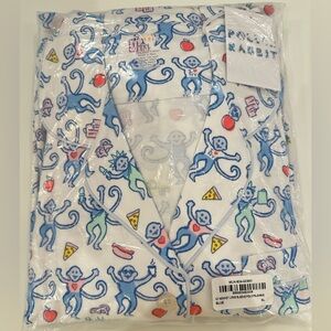Roller Rabbit NYC Monkey Long sleeve polo Pajama Set